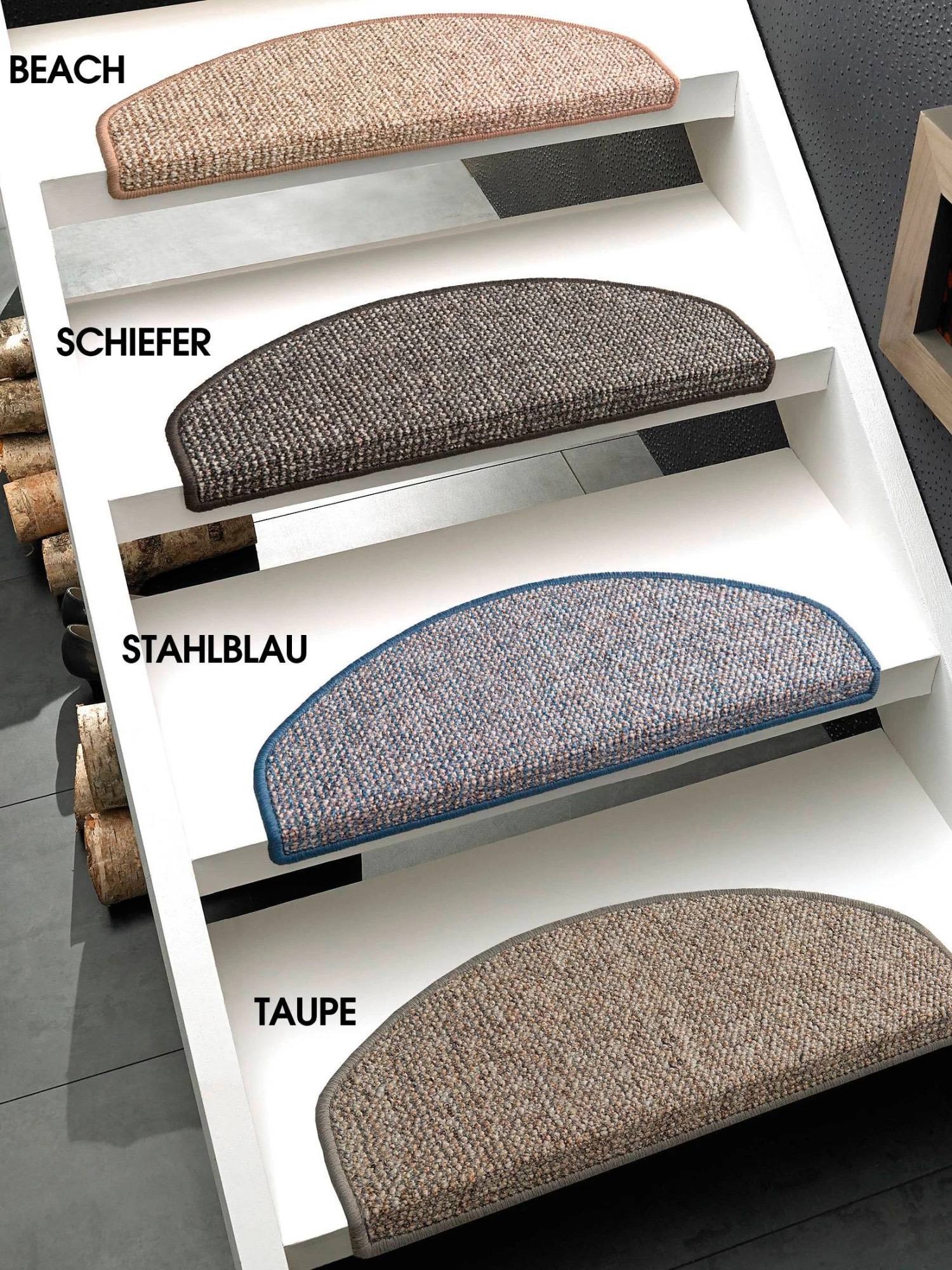 Stufenmatte, Stahlblau 3 Stufenmatte, Stahlblau