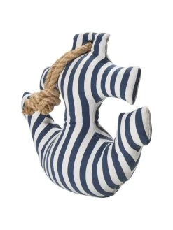 Objekt, Blau/Weiss -Teppichwelt Verkauf Anchor Tuerstopper Weiss BlauWeiss 10x33x28 per2