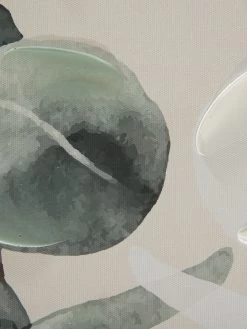 Leinwand-Druck-handbemalt, Hellgrün/Weiss -Teppichwelt Verkauf Astala Druckgerahmt Gruen HellgruenWeiss 50x70 lup