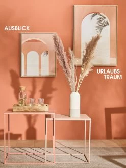 Leinwandbild, Ocker -Teppichwelt Verkauf Ausblick Urlaubstraum Druckgerahmt Beige Ocker 40x50 mil