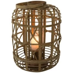 Laterne, Natural -Teppichwelt Verkauf Balaro Laterne Braun Natural 32x32x45 per2