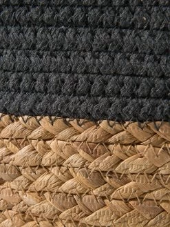 Korb, Anthrazit/Natur -Teppichwelt Verkauf Bandra Korb Dunkelgrau AnthrazitNatur 30x30x26 lup3