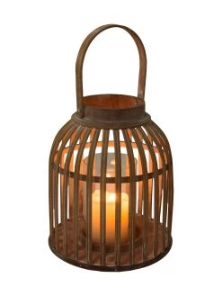 Windlicht, Natural -Teppichwelt Verkauf Barara Windlicht Braun Natural 22x22x25 per1