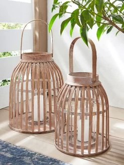 Windlicht, Natural -Teppichwelt Verkauf Barara Windlicht Braun Natural mil