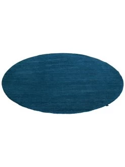 Woll-Teppich, Nachtblau -Teppichwelt Verkauf Barwala Gabbehteppich blau Nachtblau 200rund fper