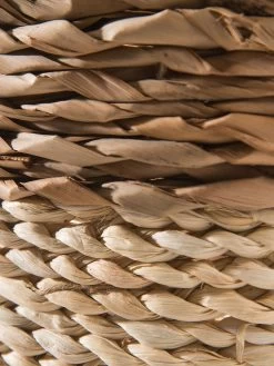 Korb, Weiss/Natur -Teppichwelt Verkauf BasketRush Korb Hellbraun WeissNatur 30x30x26 lup1