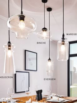 Hängeleuchte, Transparent -Teppichwelt Verkauf BincheEvergemMouscronWaregem Pendelleuchten Transparent mil