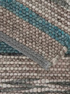 Woll-Teppich, Blue Stripes -Teppichwelt Verkauf Bjerka HandwebTeppich Blau BlueStripes 170x240 wel