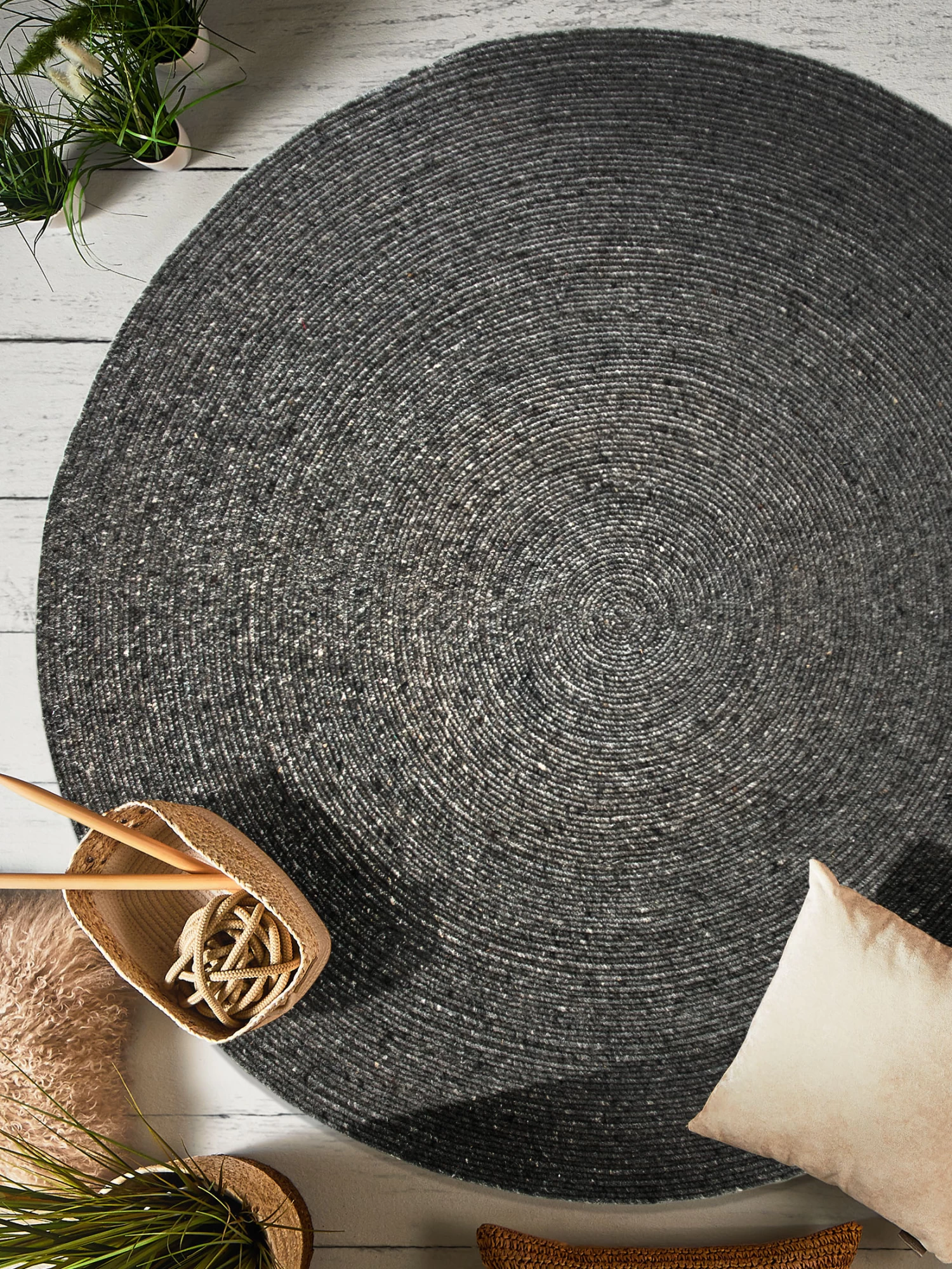 Woll-Teppich, Dark Grey 3 Woll-Teppich, Dark Grey