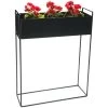 Pflanztopf, Schwarz -Teppichwelt Verkauf Blumenkasten Pflanztopf Schwarz 20x57x74 per2
