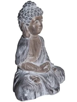 Figur, Grau -Teppichwelt Verkauf BuddhaSmile Figur Braun Grau 17x24x34 per2