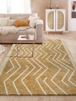 Designer-Teppich, Safran