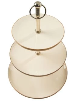 Deko-Etagere, Weiss -Teppichwelt Verkauf CakeStand DekoEtagere Weiss 30x30x48 oben per