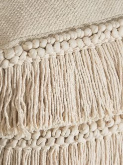 Pouf, Offwhite -Teppichwelt Verkauf Calanda Pouf creme Offwhite 40x40 lup