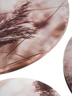 Leinwand Druck, Hellbraun -Teppichwelt Verkauf Canvas3er Bild Pampas rosa Multicolor 40rund lup