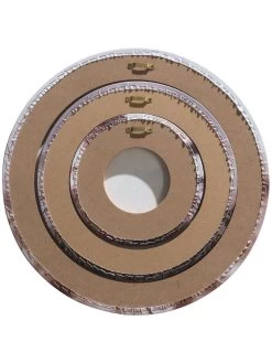 Leinwand Druck, Hellbraun -Teppichwelt Verkauf Canvas3er Bild Pampas rosa Multicolor 40rund ruk