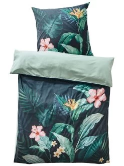 Renforcé-Bettwäsche, Dunkelgrün 6 Renforcé-Bettwäsche, Dunkelgrün -Teppichwelt Verkauf Cariba Bettwaesche Gruen Dunkelgruen 135x200 pla