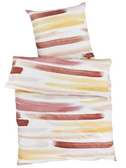 Bettwäsche, Terra -Teppichwelt Verkauf CasaMia Bettwaesche Orange Terra 135x200 pla2