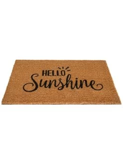 Fußmatte, Hello Sunshine -Teppichwelt Verkauf Cochin Fussmatte Braun HelloSunshine 45x75 per