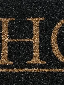 Fußmatte, Black -Teppichwelt Verkauf CocoHome Fussmatte Schwarz Black 25x75 lup