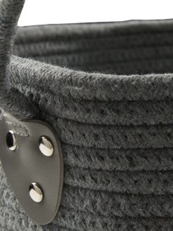 Korb, Grau/Weiss -Teppichwelt Verkauf DoubleBag Korb GrauWeiss 35x35x26 lup1