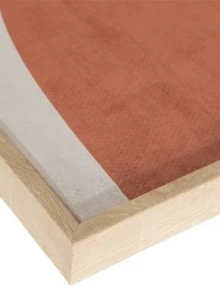 Leinwand-Druck-handbemalt, Beige/Braun -Teppichwelt Verkauf Doubleface Druckgerahmt Terra BeigeBraun 50x70 lup2