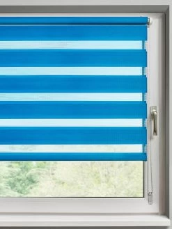 Rollo, Petrol -Teppichwelt Verkauf DuoStarlight Sonnenschutz Rollo Blau Petrol mil3