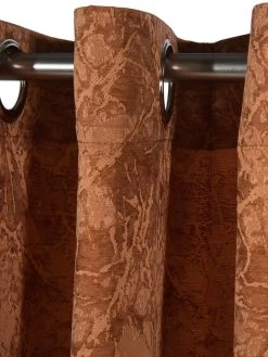 Ösenschal, Cognac -Teppichwelt Verkauf Eleonore Gardine Oesenschal Braun Cognac 140x245 lup1