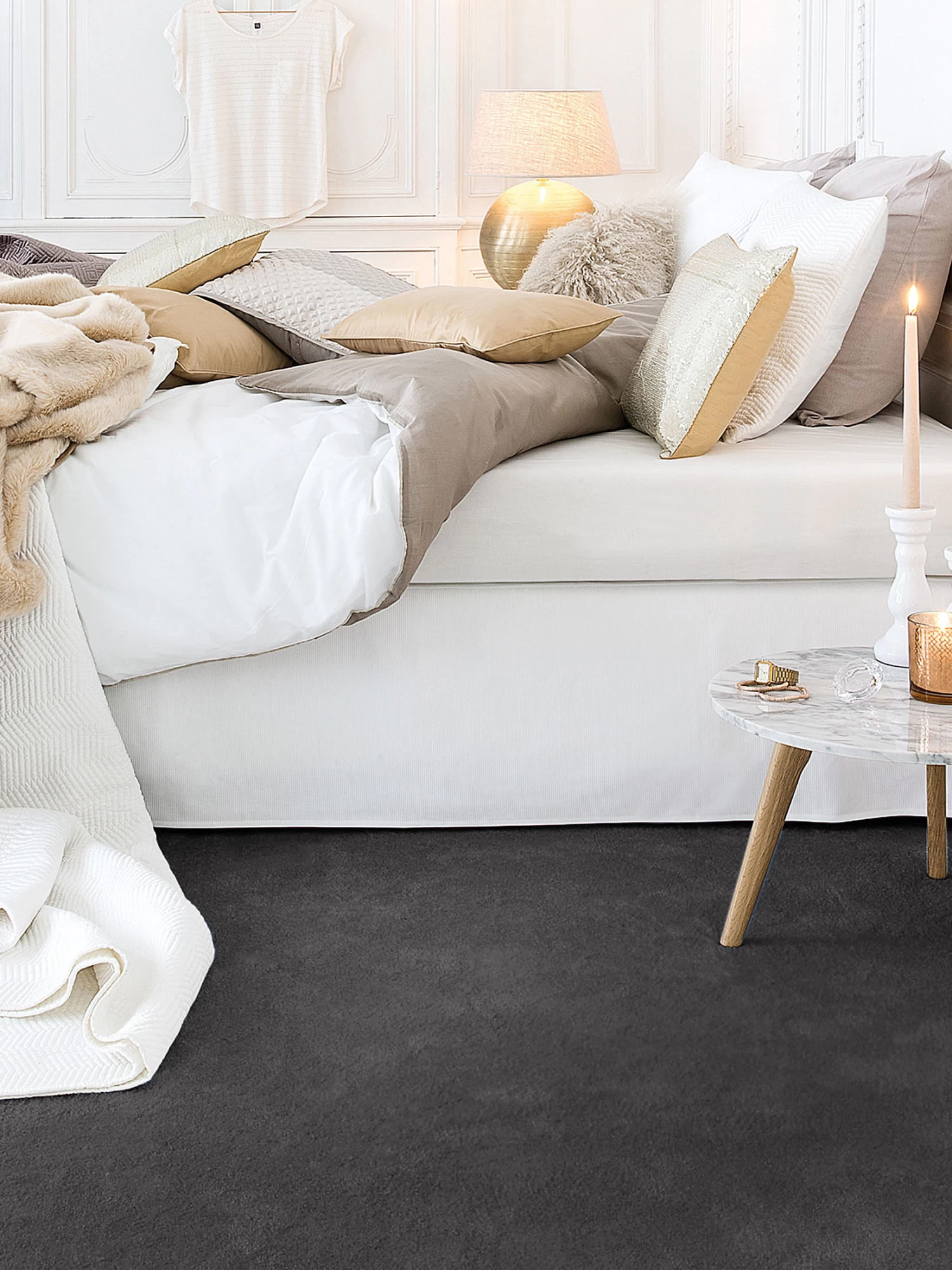 Velours-Teppichboden, Anthrazit 95 3 Velours-Teppichboden, Anthrazit 95