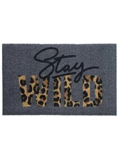 Fußmatte, Stay Wild -Teppichwelt Verkauf Fashion Fussmatte grau StayWild 50x80 pla