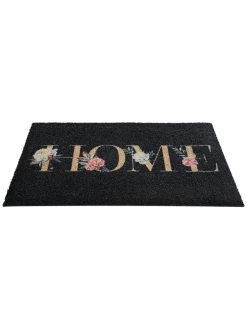 Fußmatte, Home Flowers -Teppichwelt Verkauf Fashion Fussmatte schwarz HomeFlowers 50x80 fper