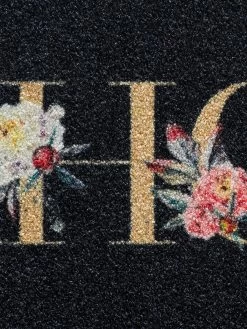 Fußmatte, Home Flowers -Teppichwelt Verkauf Fashion Fussmatte schwarz HomeFlowers 50x80 lup