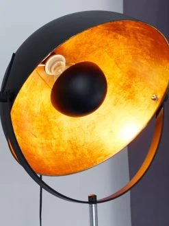 Standleuchte, Schwarz/Gold -Teppichwelt Verkauf Flash Standleuchte Lampe Schwarz SchwarzGold 55x170 lup