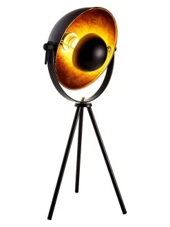 Tischleuchte, Schwarz/Gold -Teppichwelt Verkauf Flashes Tischleuchte Lampe Schwarz SchwarzGold 28x63 per