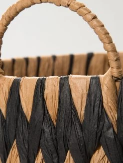 Korb, Schwarz/Natur -Teppichwelt Verkauf Flimmer Korb Schwarz SchwarzNatur 26x26x23 lup1