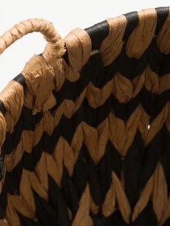 Korb, Schwarz/Natur -Teppichwelt Verkauf Flimmer Korb Schwarz SchwarzNatur 26x26x23 lup2