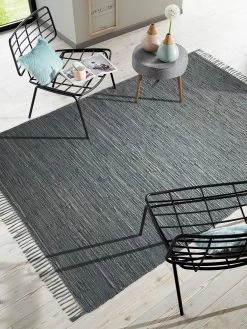 Baumwoll-Teppich, Anthrazit