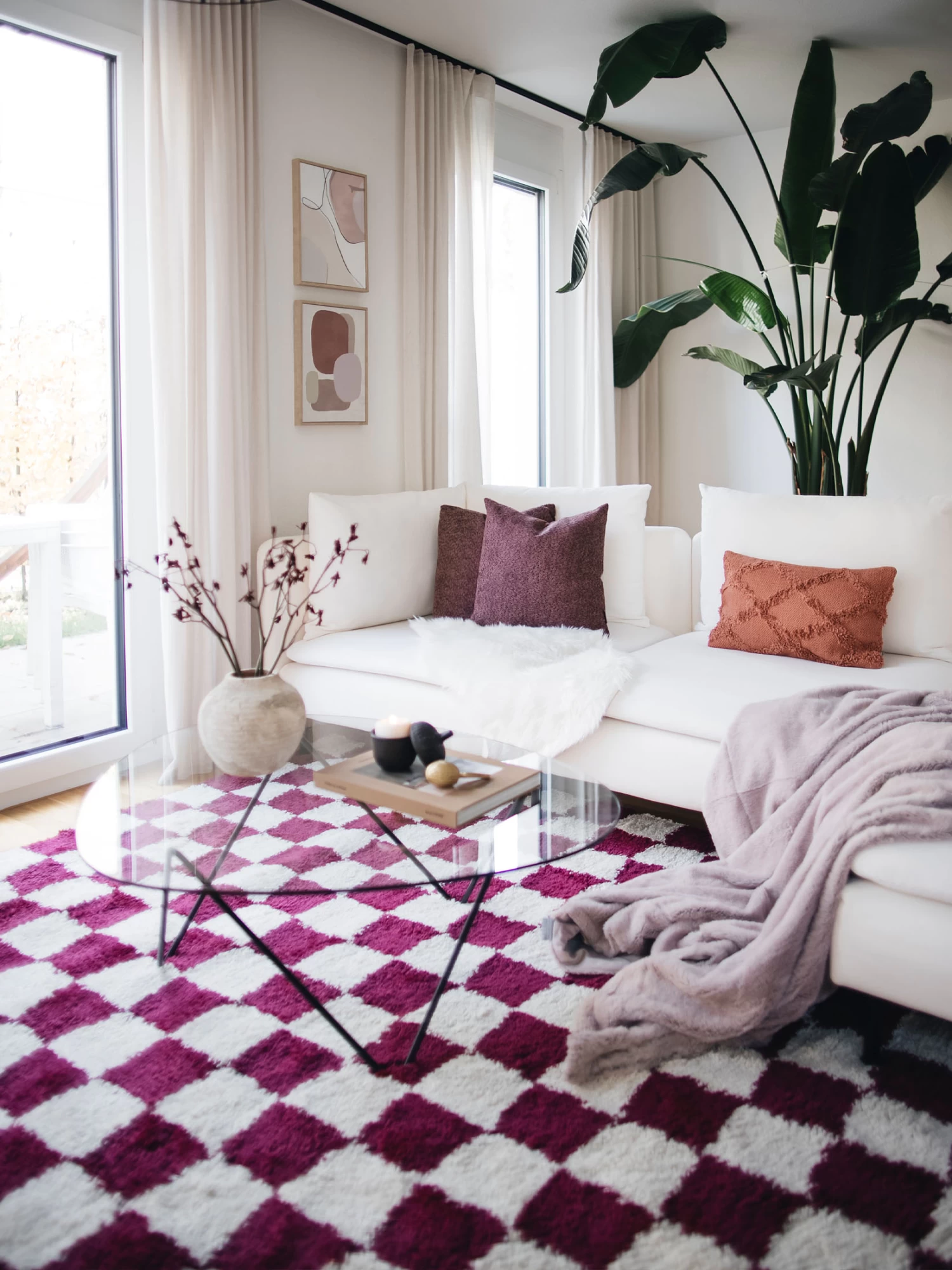 Moderner Teppich, Bordeaux 3 Moderner Teppich, Bordeaux