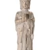 Figur, Weiss/Gold -Teppichwelt Verkauf Gartenbuddha Figur Grau WeissGold 14x13x46 pla