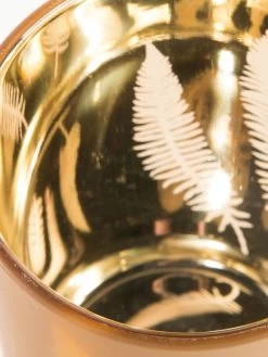 Teelichthalter, Gold -Teppichwelt Verkauf GoldenLeaves Teelichthalter Gold 12x12x18 lup1