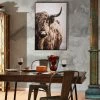 Leinwandbild, Braun -Teppichwelt Verkauf Highlandrind Leinwandbild Braun 83x103 mil
