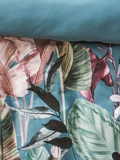 Satin-Bettwäsche, Petrol -Teppichwelt Verkauf Jale Bettwaesche Mehrfarbig Petrol 135x200 lup