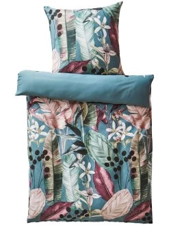 Satin-Bettwäsche, Petrol -Teppichwelt Verkauf Jale Bettwaesche Mehrfarbig Petrol 135x200 pla