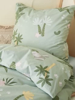 Kinderbettwäsche, Jungle Green -Teppichwelt Verkauf JungleFever Bettwaesche Gruen JungleGreen 135x200 mil2