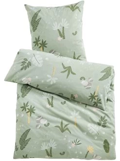 Kinderbettwäsche, Jungle Green -Teppichwelt Verkauf JungleFever Bettwaesche Gruen JungleGreen 135x200 pla