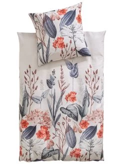 Satin-Bettwäsche, Offwhite -Teppichwelt Verkauf Kalea Bettwaesche Mehrfarbig Offwhite 135x200 pla