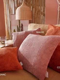 Kissen, Cognac -Teppichwelt Verkauf Kalle Sofakissen mauve cognac mil2