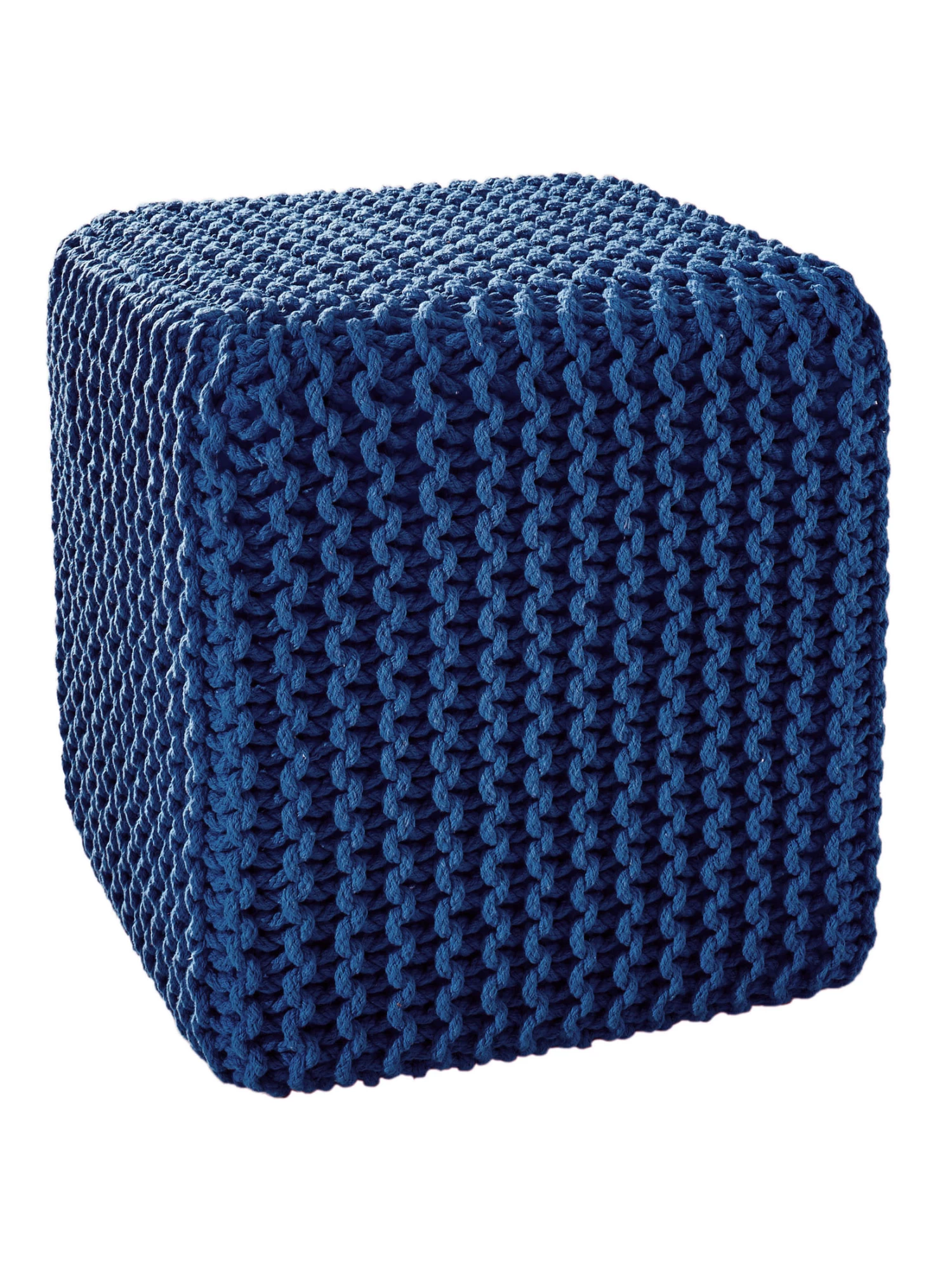 Strick-Pouf, Navy 3 Strick-Pouf, Navy