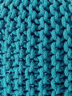 Strick-Pouf, Türkis 7 Strick-Pouf, Türkis -Teppichwelt Verkauf Kiruna Sitzpouf blau tuerkis lup