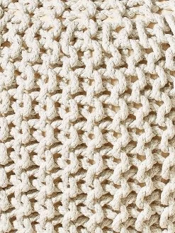 Strick-Pouf, Creme -Teppichwelt Verkauf Kiruna Sitzpouf creme lup